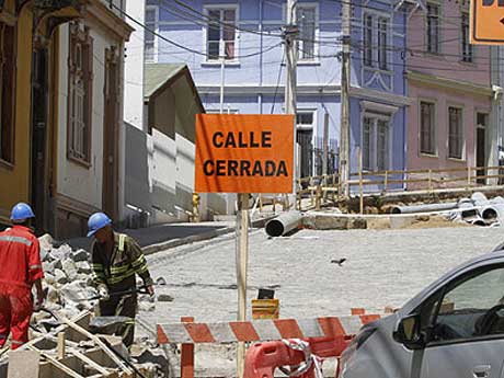 Se retrasa la finalización de los trabajos en Cerro Alegre y Concepción